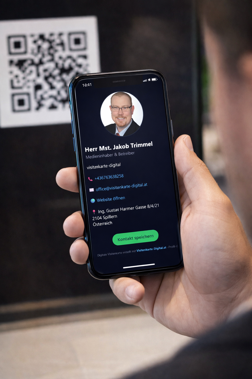 Digitale Visitenkarte Vorschau